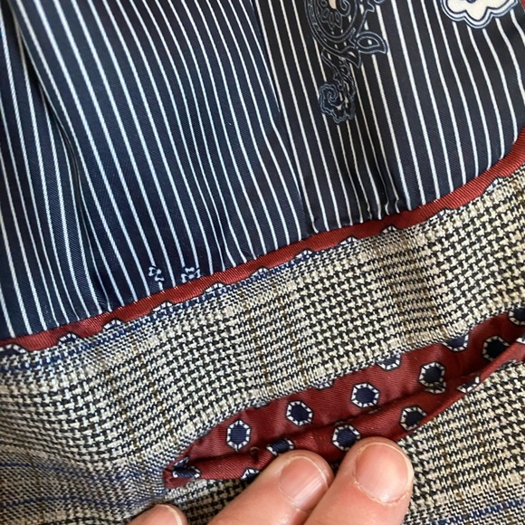 RW&CO Women's Single Breasted Fitted Tailored Blazer Grey Blue Plaid 14 Academia - Picture 8 of 16